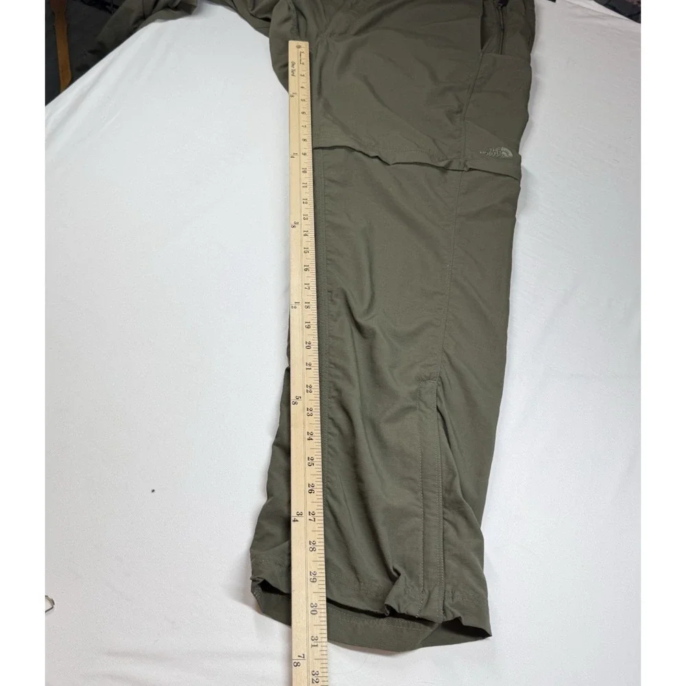 The North Face Convertible Pants Mens 40 x30 Green Hiking Zip Ankle‎ EXCELLENT